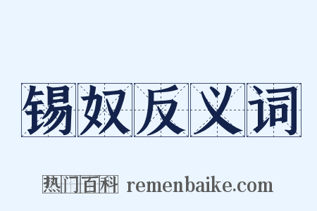 锡奴反义词是什么意思的图片